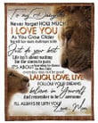 To My Daughter Never Forget How Much I Love You Fleece Blanket - ATMTEE