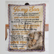 Personalized To My Son Blanket, Gifts For Son, Christmas Gifts Idea For Son, Birthday Gifts Lion Fleece Blanket - ATMTEE