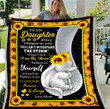 To My Daughter I Love You Forever And Always Sayings Letter From Mom Elephant Fleece Blanket - ATMTEE