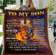 To My Son I Asked God For A Best Friend He Sent Me You Fleece Blanket - ATMTEE