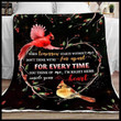 Valentine's Day Gift For Wife, For Husband Cardinal Bird I'm Right Here Inside Your Heart Fleece Blanket - ATMTEE