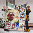 Snowflakes Are Kisses From Heaven Snowman Christmas Blanket Christmas Best Gifts Sherpa Blanket - ATMTEE