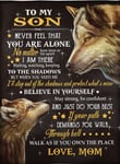 Personalized Son Blanket, Gift For Son, To My Son Never Feel That You Are Alone Brown Wolves Fleece Blanket - ATMTEE