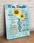 To My Daughter Once Upon A Time There Was A Little Girl Who Stole My Heart Sunflower Canvas - ATMTEE