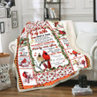 To My Wife Love From Husband Cardinal Birds, To My Wife Blanket, Gift For Wife Fleece Blanket - ATMTEE