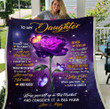 To My Daughter Insider This Blanket There Is A Peace Of My Heart Fleece Blanket - ATMTEE