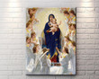 Virgin Mary Framed Canvas, Christ Jesus In Paradise Wall Art, Jesus Mother, Catholic Gifts - ATMTEE