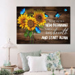 Sunflower And Butterfly Every Day Is A New Beginning Canvas, Motivation Quotes Canvas