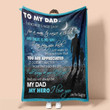 Personalized To My Dad Blanket, Gifts For Dad, Father's Day Gifts, Christmas Gifts For Dad, My Dad My Hero Fleece Blanket - ATMTEE