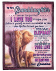 To My Granddaughter Never Forget That I Love You From Grandma Elephant Fleece Blanket - ATMTEE