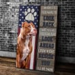 Pitbull Canvas, When It's Hard To Look Back I'm Right Beside You, I Will Be There, Pitbull Dog Canvas - ATMTEE