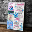 Personalized To My Granddaughter, I Hope You Believe In Yourself As Much As I Believe In You Butterfly Canvas - ATMTEE