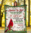 To My Mother In Law You May Not Have Given Me Red Cardinal Bird Fleece Blanket - ATMTEE
