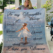 To My Daughter I Hope You Still Feel Small When You Stand Beside The Ocean, I Hope You Dance Fleece Blanket - ATMTEE