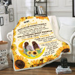 To My Best Friend Friends Are Our Chosen Family Although Not Related Sunflower Fleece Blanket - ATMTEE