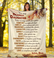 To My Dearest Daughter Blanket This Is My Wish For You Comfort On Difficult Days Poems Fleece Blanket, Gift From Dad - ATMTEE