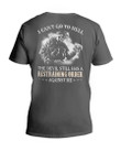 I Can't Go To Hell The Devil Still Has A Restraining Order Against Me V-Neck T-Shirt - ATMTEE