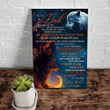 Personalized To My Dad Wolf Canvas, Father's Day Gift Ideas, Wolf Dad Canvas, Gift For Dad Canvas