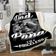 Being Dad Is An Honor Being Papa Is a Priceless, Gift For Dad Papa Fleece Blanket