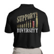Polo Shirt, Support Diversity Gun Bullets Polo Shirt