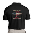 Christian Shirt, Stand For The Flag Kneel For The Cross American Cross Polo Shirt