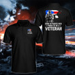 Veteran Polo Shirt, Gift For Veterans, Veteran's Day, Born In Puerto Rico Proud To Be A Veteran Polo Shirt