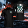 PTSD Shirt, PTSD Awareness In This Family No One Fights Alone Polo Shirt