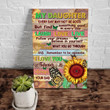 Vintage Daughter Canvas, Gift From Dad, To Daughter Every Day But Find Something Good Sunflowers Canvas