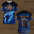A Child Of God A Man Of Faith A Warrior Of Christ Jesus All Over Printed Shirts