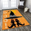 Boo Witchy On Orange Background Design Area Rug Home Decor Halloween Gift