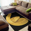 Cool Yellow Snake Pattern Background Print Area Rug