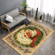 Newspaper Design Christmas And Happy New Year Santa Claus Area Rug Home Decor
