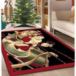 Dark Night Christmas Santa Claus Design Area Rug Home Decor