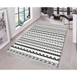 Black Pattern White Theme Area Rug Floor Mat Home Decor