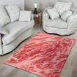 Cute Pink Wagyu Beef Meat Print Area Rug