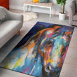 Colorful Horse Painting Pattern Background Print Area Rug