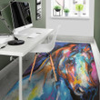 Colorful Horse Painting Pattern Background Print Area Rug