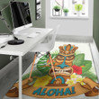 Horror Aloha Tiki Pattern Background Print Area Rug