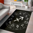 Cool Astrology Sagittarius Sign Background Print Area Rug