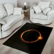 Total Solar Eclipse Pattern Background Print Area Rug