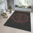 Mystery Red Gun Sight Pattern Background Print Area Rug