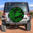 Hawaii Hammer Shark Polynesian Spare Tire Cover Unique Style - Green LT8 - Jeep Tire Covers