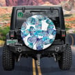 Theme Colorful Blue Butterflies Faded Away Spare Tire Cover - Jeep Tire Covers