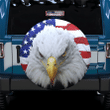Cool White Head Eagle American Flag Spare Tire Cover - Jeep Tire Covers