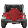 Additive Polynesian Symmetry Red Hawaii Spare Tire Cover - Jeep Tire Covers