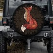 Mandala Fox Car Spare Tire Cover Gift For Campers - Jeep Tire Covers