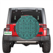 Charming Polynesian Lauhala Mix Turquoise Hawaii Spare Tire Cover - Jeep Tire Covers