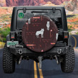 Hipster With Wolf American Indian Sketches Spare Tire Cover - Jeep Tire Covers