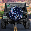 Stars And Crescent Moon In Beautiful Night Sky Spare Tire Cover - Jeep Tire Covers