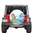 Great Wave Hula Dance Cartoon Spare Tire Cover - Jeep Tire Covers